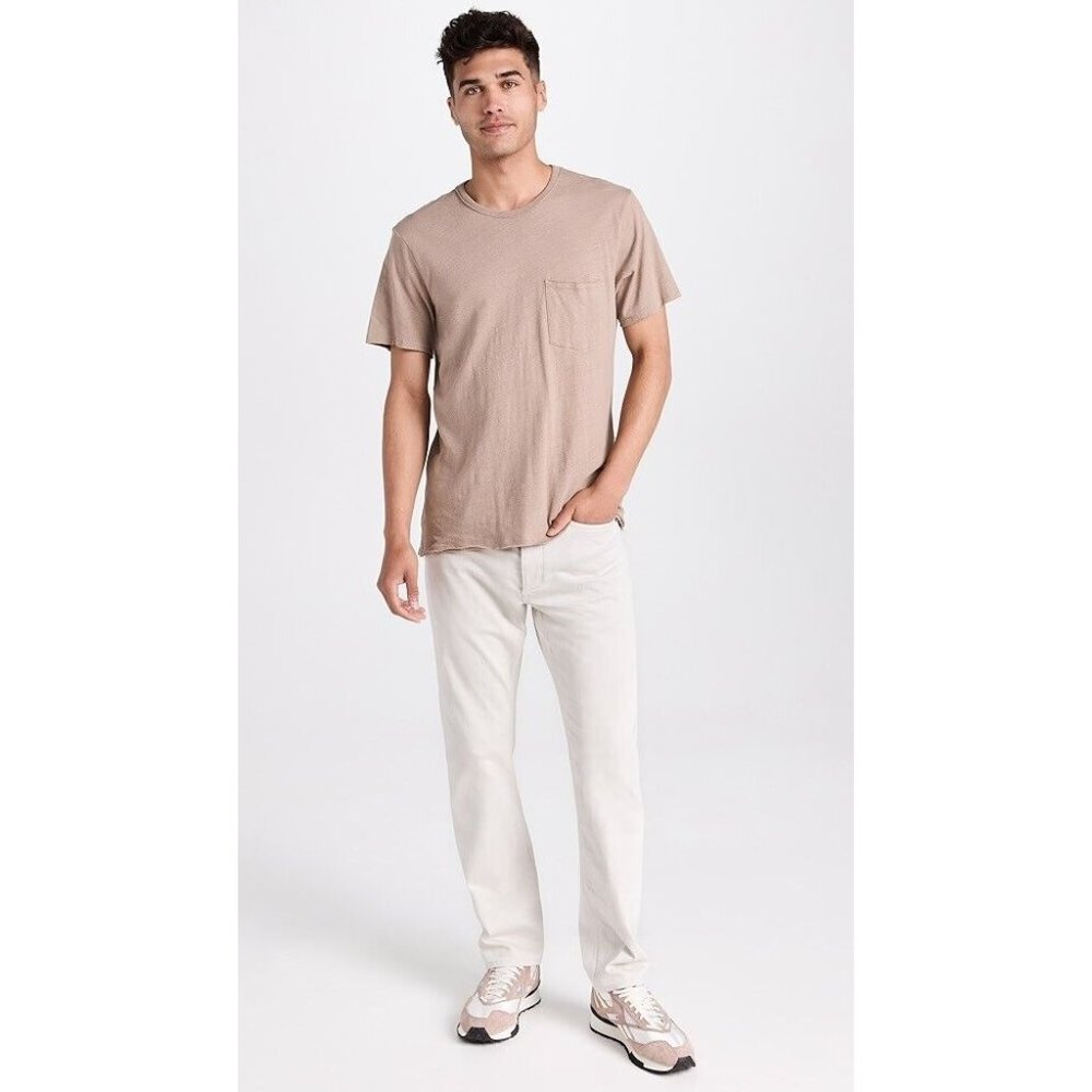 Rag & Bone New York Miles Pocket Tee Greige ( XL )